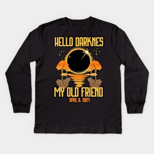 Hello-Darkness-My-Old-Friend Kids Long Sleeve T-Shirt